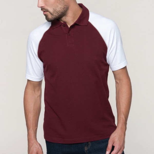 Men's Short Sleeve Polo Shirt Baseball