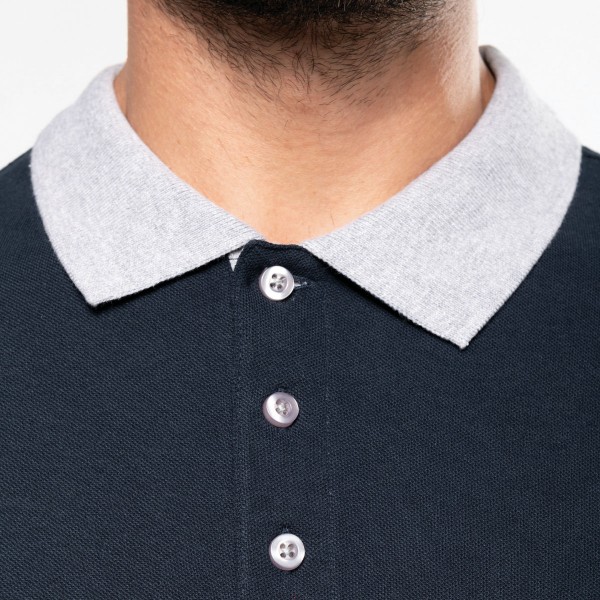 Men's Two-tone Short Sleeve Polo Shirt