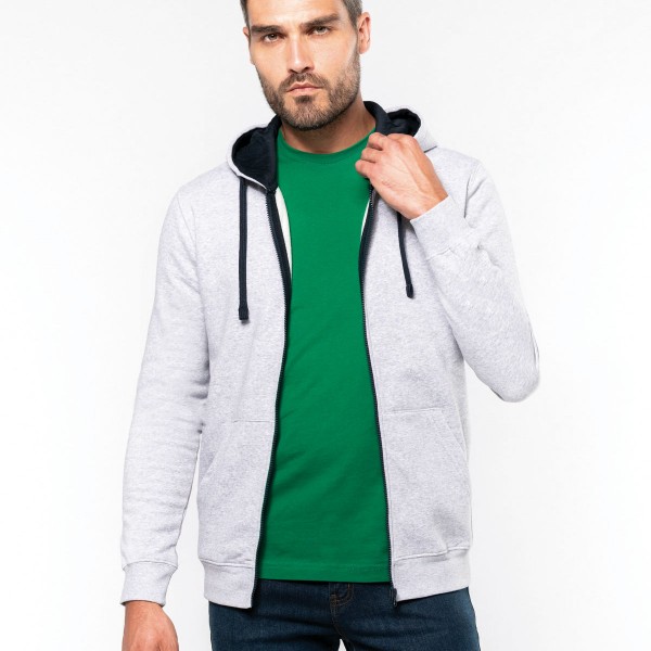 Casaco Sweatshirt com Capuz em Contraste para Homem