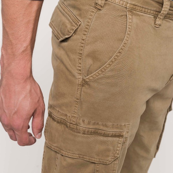 Bermuda Shorts with Pockets in Twill for Men