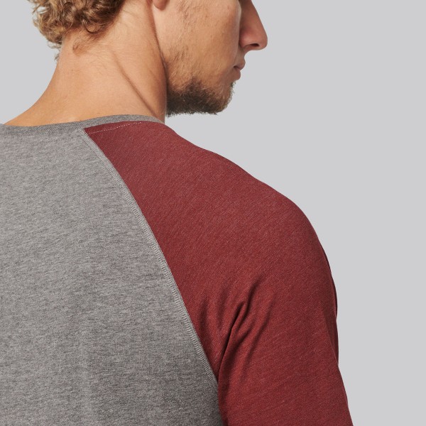 Men's Two-tone Short Sleeve Sports T-Shirt